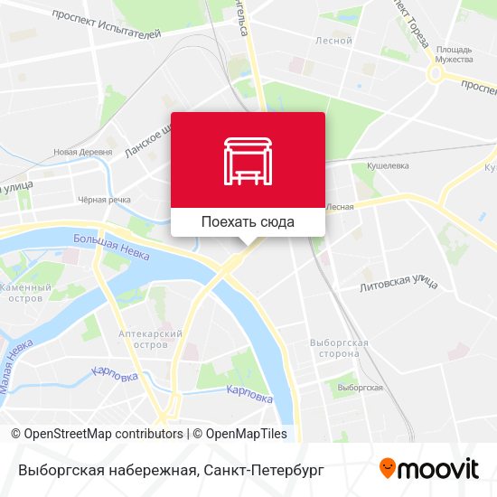 Карта Выборгская набережная