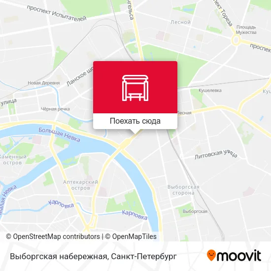 Карта Выборгская набережная