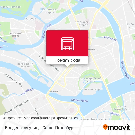 Карта Введенская улица