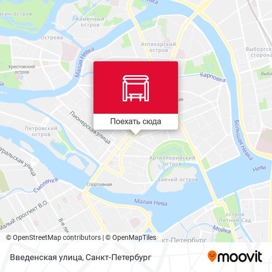 Карта Введенская улица