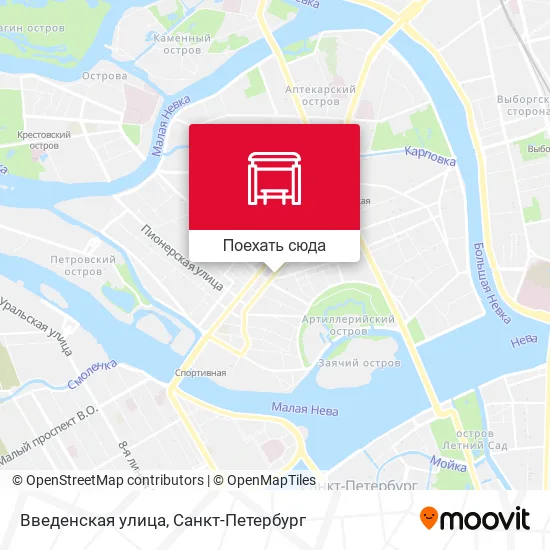 Карта Введенская улица