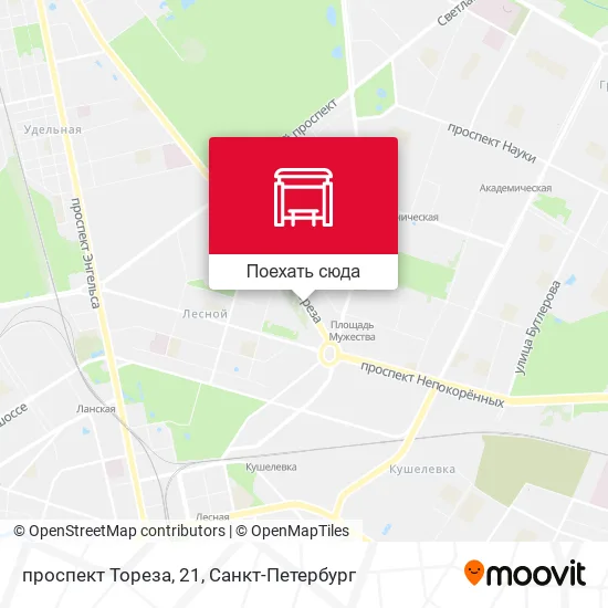 Карта проспект Тореза, 21