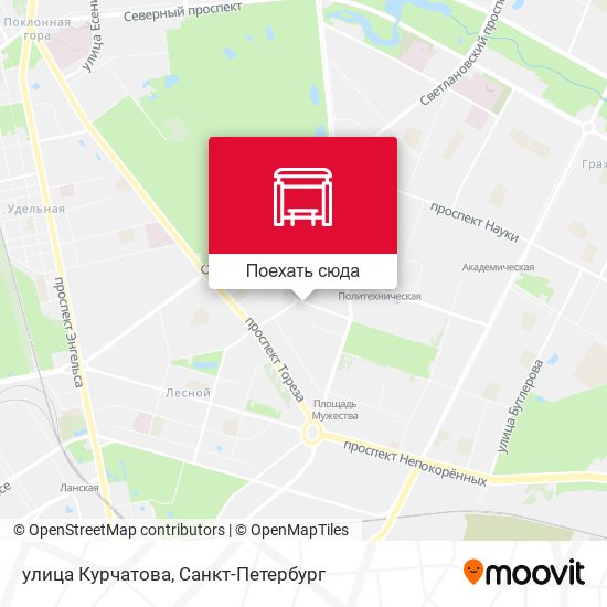 Карта улица Курчатова