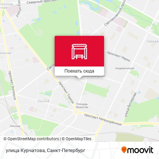 Карта улица Курчатова