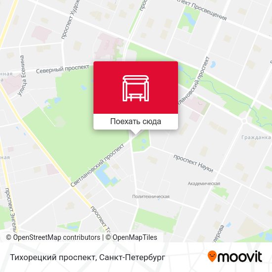 Карта Тихорецкий проспект