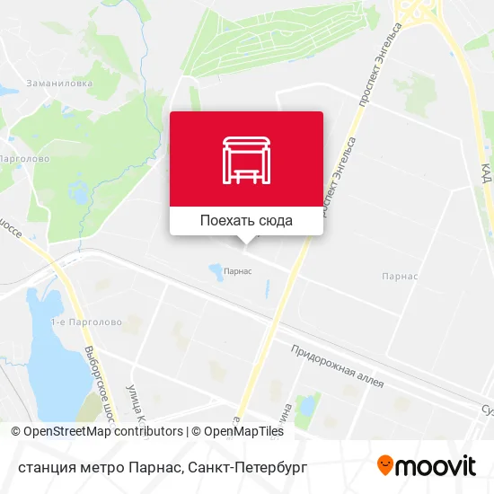 Карта станция метро Парнас