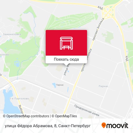 Карта улица Фёдора Абрамова, 8