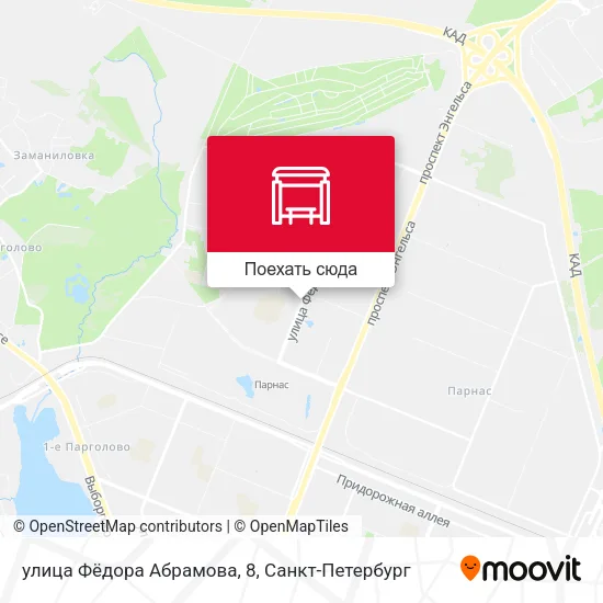 Карта улица Фёдора Абрамова, 8