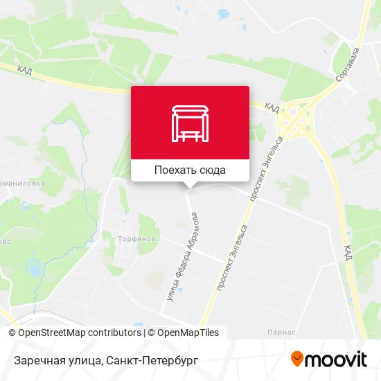 Карта Заречная улица
