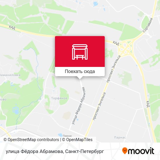 Карта улица Фёдора Абрамова
