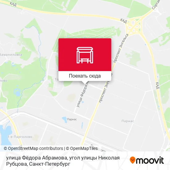 Карта улица Фёдора Абрамова, угол улицы Николая Рубцова