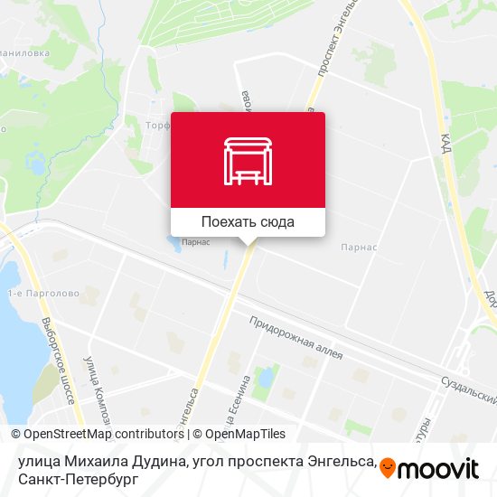 Карта улица Михаила Дудина, угол проспекта Энгельса