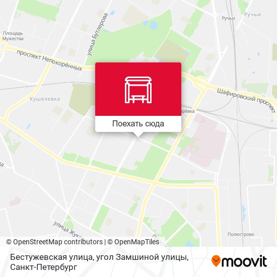 Карта Бестужевская улица, угол Замшиной улицы