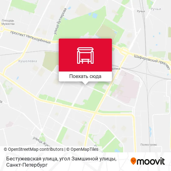 Карта Бестужевская улица, угол Замшиной улицы