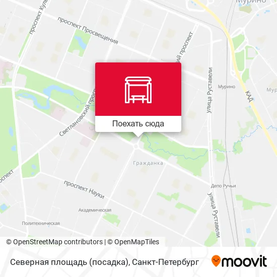 Карта Северная площадь (посадка)