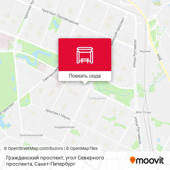 Карта Гражданский проспект, угол Северного проспекта