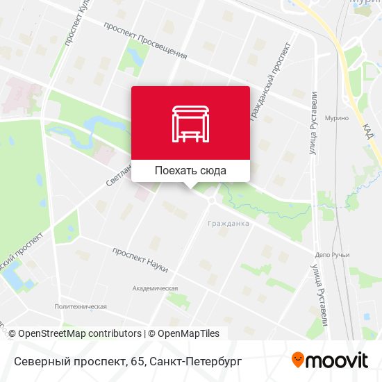 Карта Северный проспект, 65