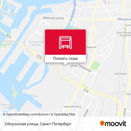 Карта Оборонная улица