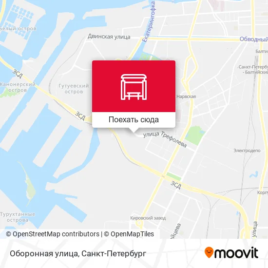 Карта Оборонная улица