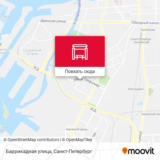 Карта Баррикадная улица