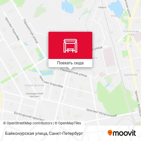 Карта Байконурская улица