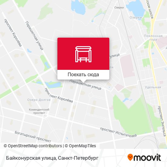 Карта Байконурская улица