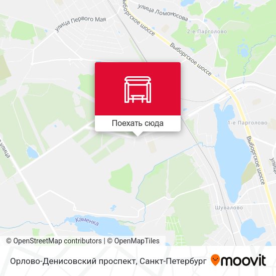 Карта Орлово-Денисовский проспект