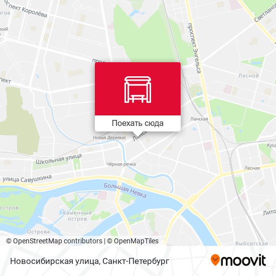 Карта Новосибирская улица