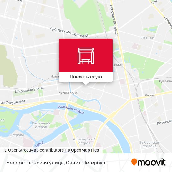 Карта Белоостровская улица