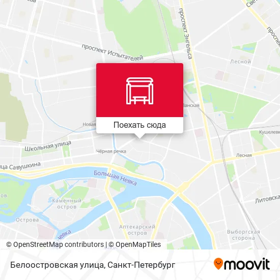 Карта Белоостровская улица