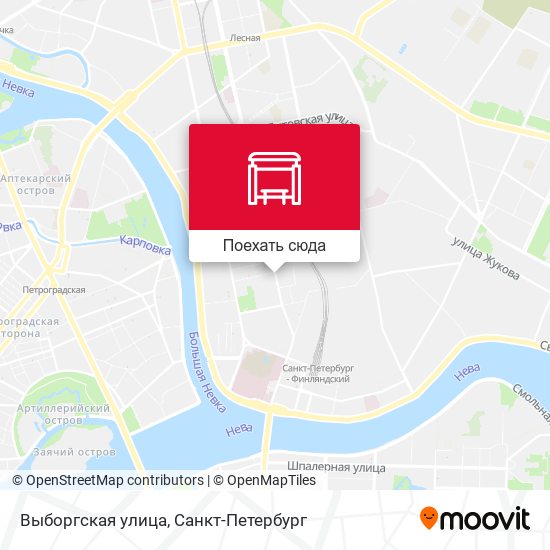 Карта Выборгская улица