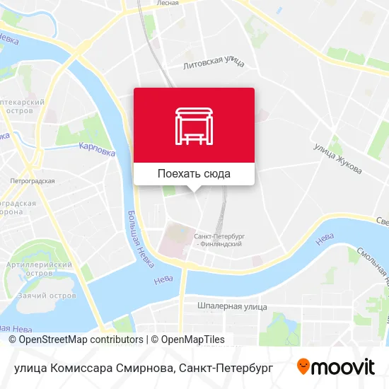 Карта улица Комиссара Смирнова