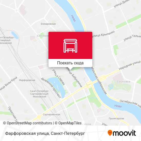 Карта Фарфоровская улица