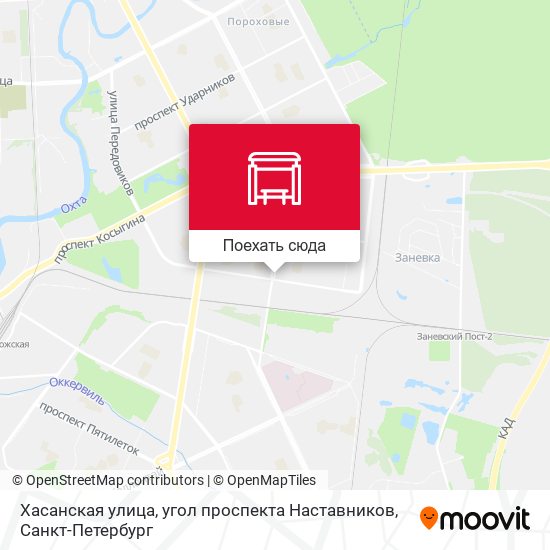 Карта Хасанская улица, угол проспекта Наставников