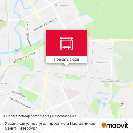 Карта Хасанская улица, угол проспекта Наставников