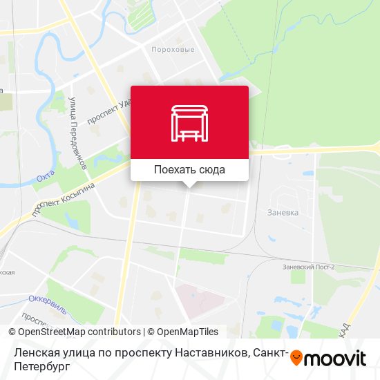 Карта Ленская улица по проспекту Наставников