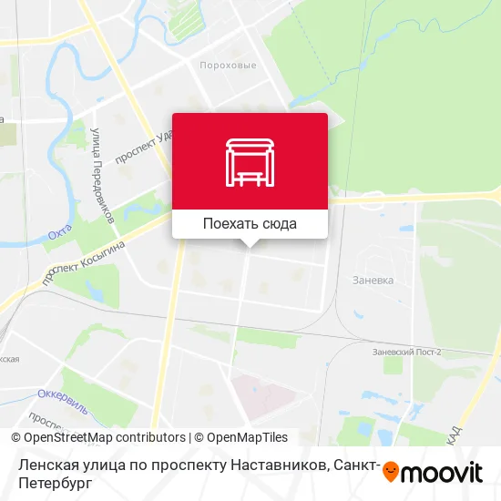 Карта Ленская улица по проспекту Наставников