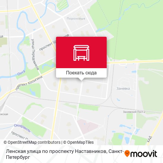 Карта Ленская улица по проспекту Наставников