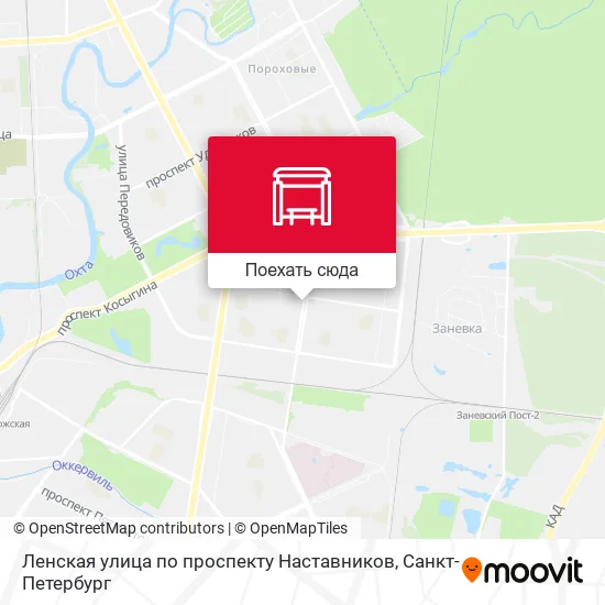 Карта Ленская улица по проспекту Наставников