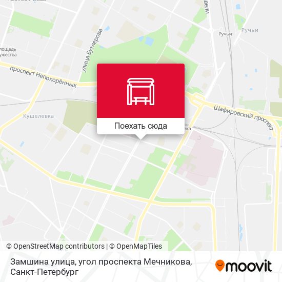 Карта Замшина улица, угол проспекта Мечникова