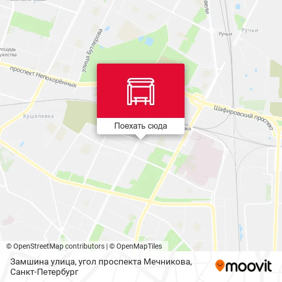 Карта Замшина улица, угол проспекта Мечникова