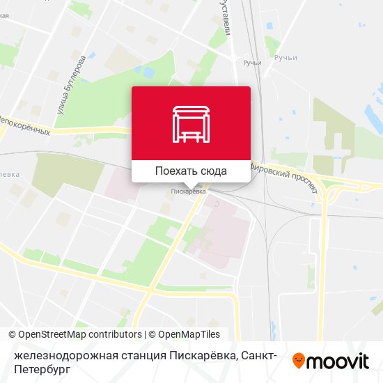 Карта железнодорожная станция Пискарёвка