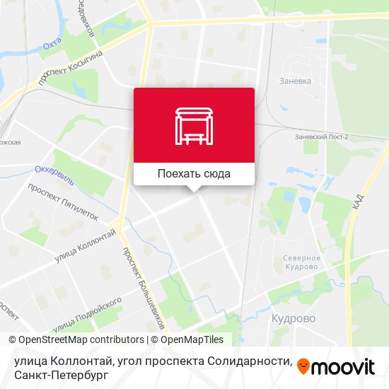 Карта улица Коллонтай, угол проспекта Солидарности