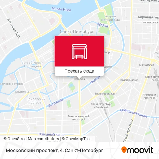 Карта Московский проспект, 4