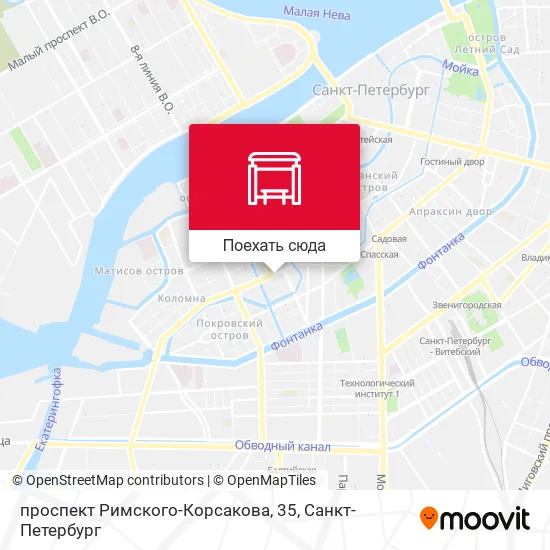 Карта проспект Римского-Корсакова, 35