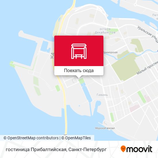 Карта гостиница Прибалтийская