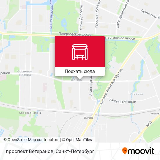 Карта проспект Ветеранов
