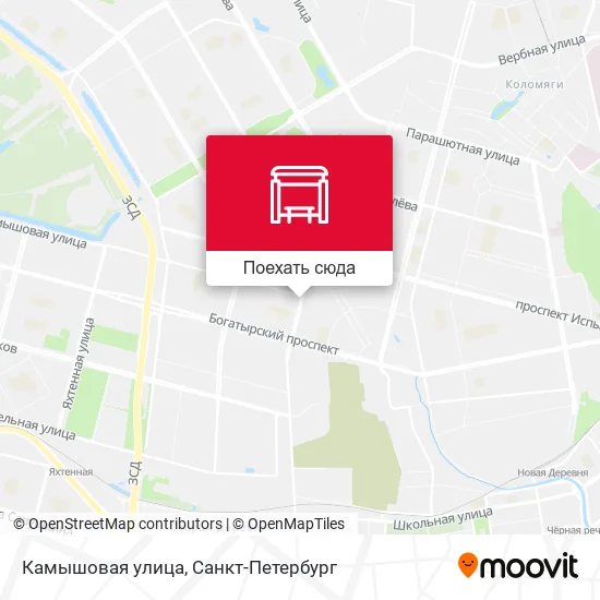 Карта Камышовая улица