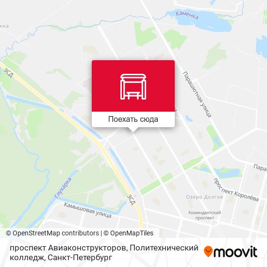 Карта проспект Авиаконструкторов, Политехнический колледж