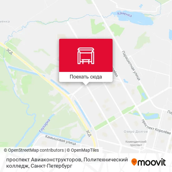 Карта проспект Авиаконструкторов, Политехнический колледж